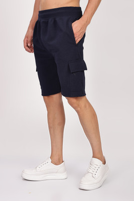 ZUBINCO Solid Men Blue Cargo Shorts