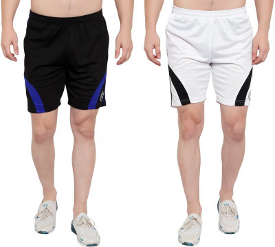 OORA TREND Mesh Men Black, White Sports Shorts