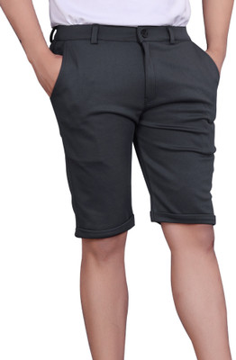 METRONAUT Solid Men Grey Chino Shorts