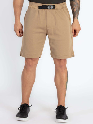 Status Quo Solid Men Khaki Casual Shorts