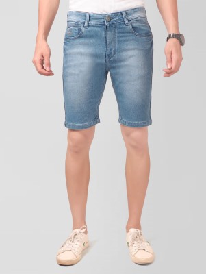 CEFALU Dyed/Washed Men Light Blue Denim Shorts