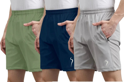 karwa Solid Men Multicolor Sports Shorts