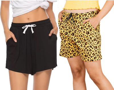 POWERmerc Printed Women Multicolor Casual Shorts