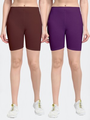 Bamboo Breeze Solid Women Multicolor Cycling Shorts