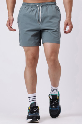 FuaarK Solid Men Grey Gym Shorts