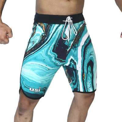 USI UNIVERSAL Printed Men Green Regular Shorts