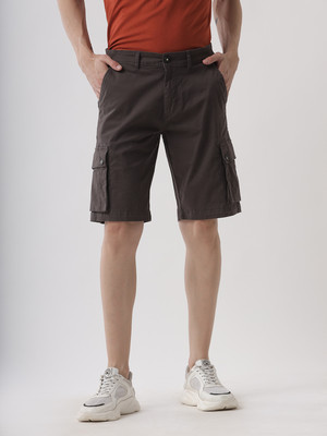 WROGN Solid Men Grey Casual Shorts