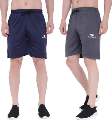 MAANU Printed Men Blue, Grey Sports Shorts