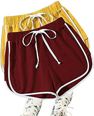 TUSI Solid Women Multicolor Basic Shorts