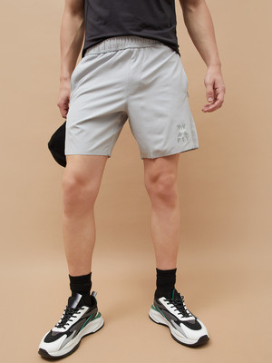 Kappa Solid Men Grey Regular Shorts