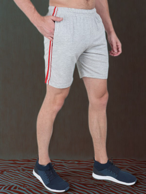 Zeffit Striped Men Grey Bermuda Shorts