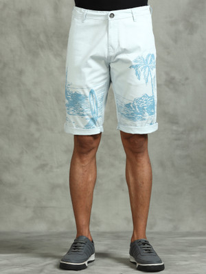 bEEVEE Printed Men Light Blue Basic Shorts