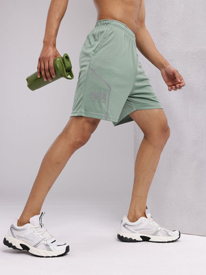 HRX by Hrithik Roshan Printed Men Green Sports Shorts