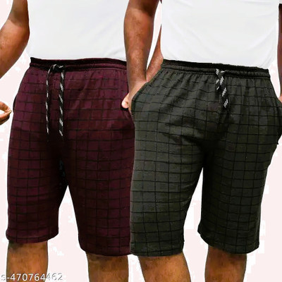 MRB Checkered Men Multicolor Regular Shorts