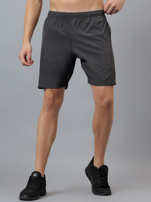 DIDA Solid Men Grey Running Shorts