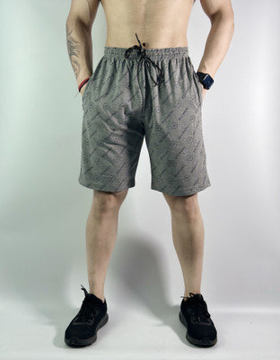 cozy cove Printed Men Grey Running Shorts