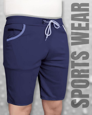 Manyaclothing Solid Men Blue Cargo Shorts