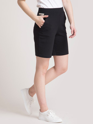 Fable Street Solid Women Black Basic Shorts
