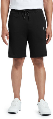 XYXX Solid Men Black Regular Shorts