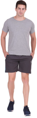 Three brothers Color Block Men Light Blue Regular Shorts