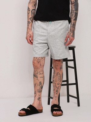 SHOWOFFFF Solid Men Grey Regular Shorts