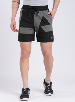 UNDER ARMOUR Printed Men Black Basic Shorts