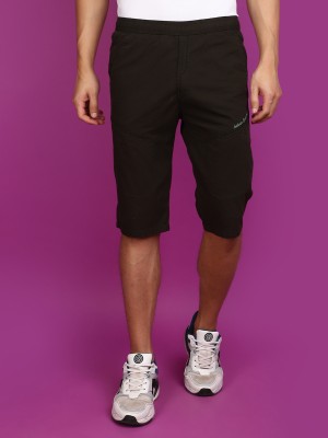 V-MART Solid Men Black Sports Shorts