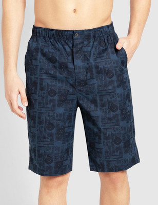 JOCKEY Printed Men Blue Bermuda Shorts