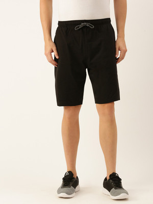 Macroman M-Series Solid Men Black Bermuda Shorts