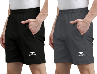skyrow Solid Men Multicolor Basic Shorts