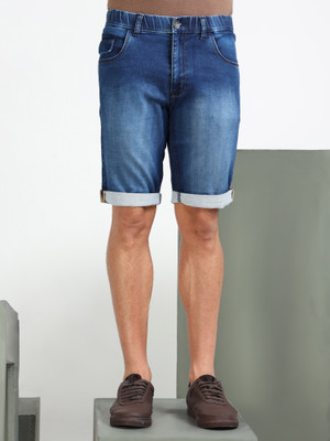 bEEVEE Solid Men Dark Blue Denim Shorts