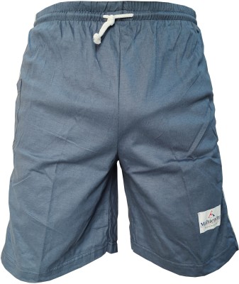 adibaba Solid Men Grey Bermuda Shorts