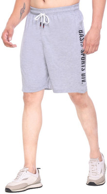 ENOV Solid Men Grey Regular Shorts