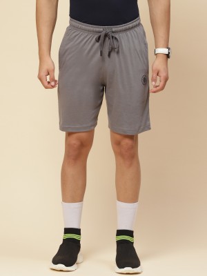 Cloak & Decker By Monte Carlo Solid Men Grey Basic Shorts