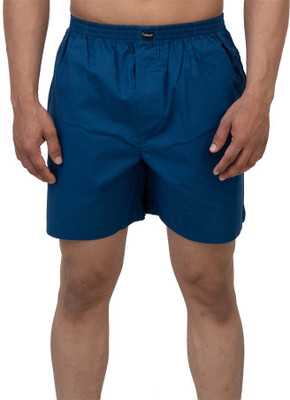 Cotstyle Solid Men Blue Boxer Shorts