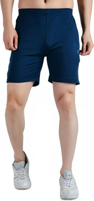 KWINGS Solid Men Blue Sports Shorts