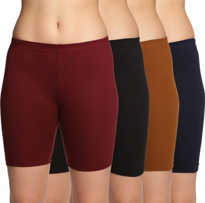 LUX Solid Women Multicolor Cycling Shorts