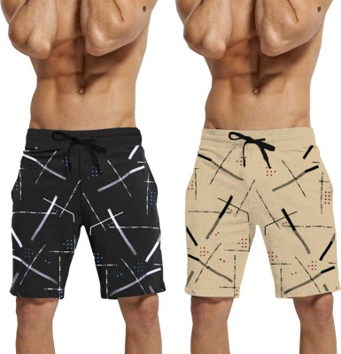 TRIPR Printed Men Multicolor Regular Shorts