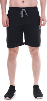 NAVII CLOTHING Solid Men Black Casual Shorts
