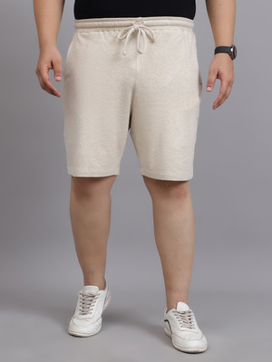 A AND K Solid Men Reversible Beige Basic Shorts