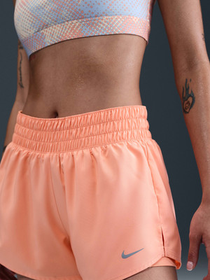 NIKE Solid Women Orange Sports Shorts