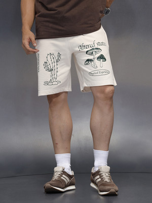 WROGN Printed Men Beige Regular Shorts