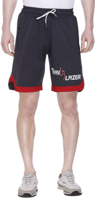 Leebonee Printed Men Dark Grey Sports Shorts