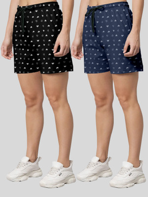 RIOCREATION Printed Women Multicolor Regular Shorts