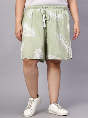 indietoga Printed Women Green Culotte Shorts