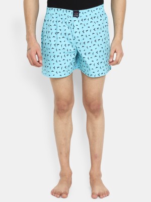 V-MART Printed Men Blue, Blue Regular Shorts