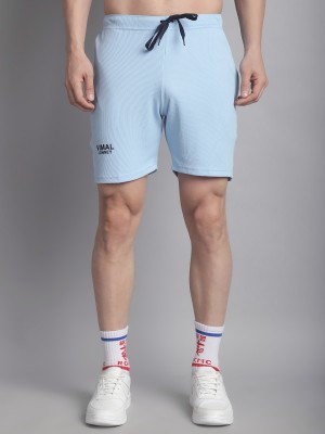 VIMAL JONNEY Solid Men Blue Basic Shorts