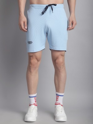 VIMAL JONNEY Solid Men Blue Sports Shorts