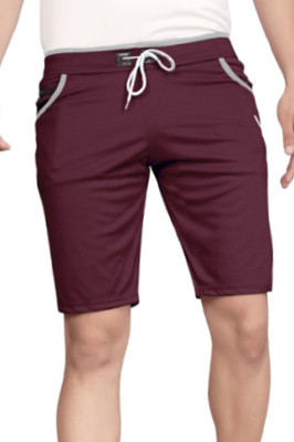 DARSHAN CREATION Solid Men Maroon Casual Shorts