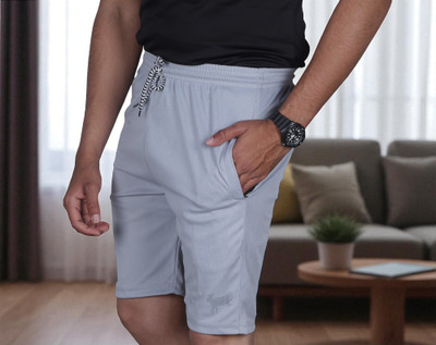 GAJVU Printed Men Grey Sports Shorts